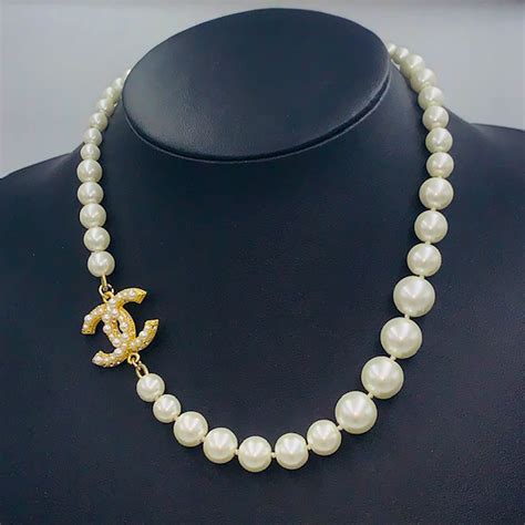 chanel freshwater pearl necklace|genuine Chanel necklace.